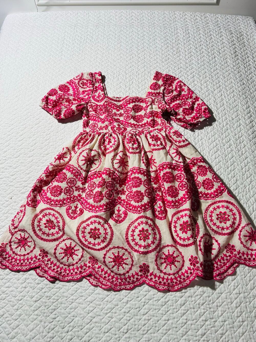 Sunday Up Pink Eyelet Dress / Size Small